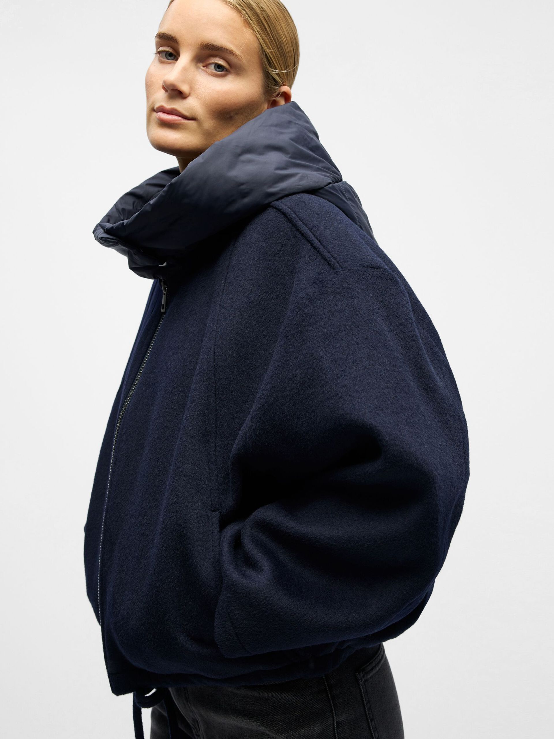 Carousel image - WOOL BOMBER JACKET, Sky Captain | 6