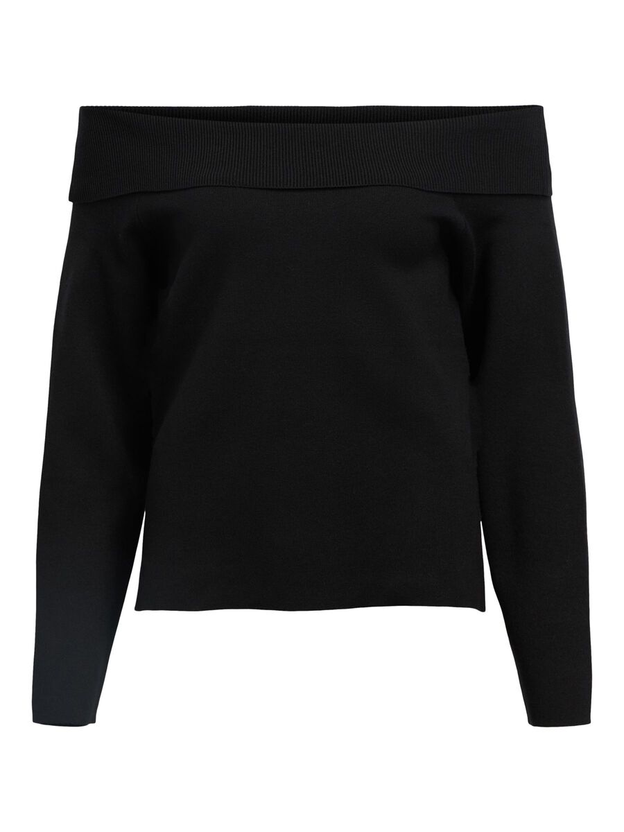 Product carousel image - OFF-SHOULDER JUMPER, Black | 2