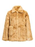 Product image thumbnail - FAUX FUR COAT, Cocoa Brown | 1
