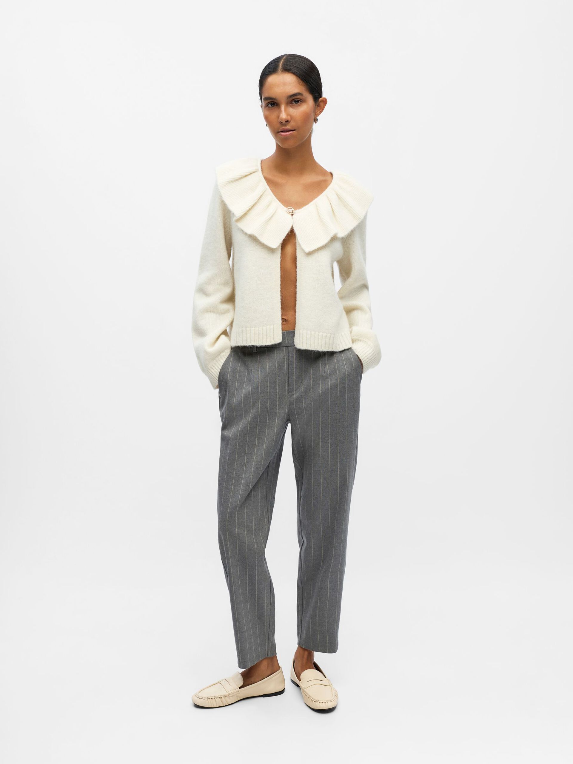 Carousel image - OBJLISA PANTALON, Medium Grey Melange | 4