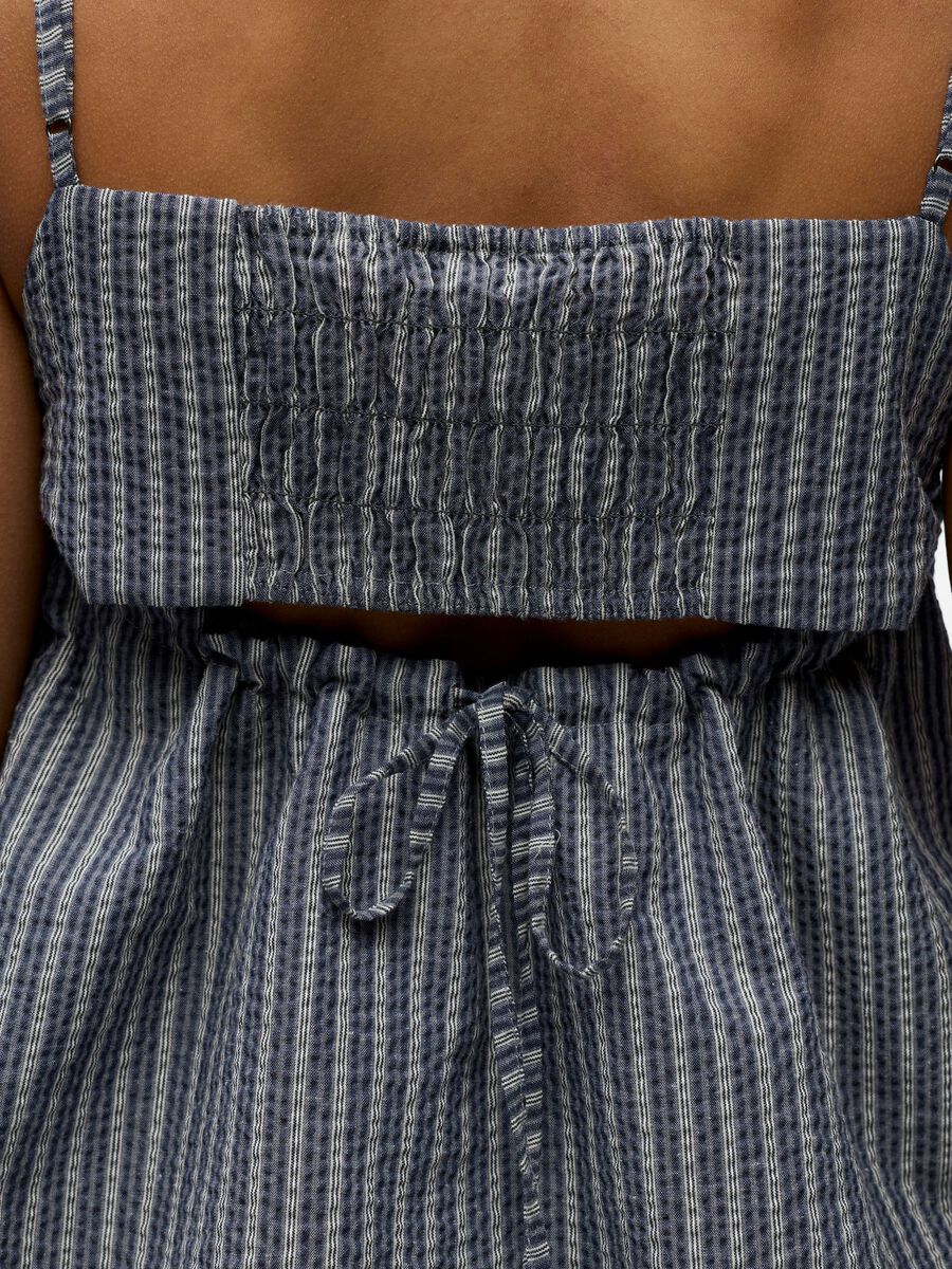 Carousel image - PINSTRIPED SINGLET, Dark Denim | 5