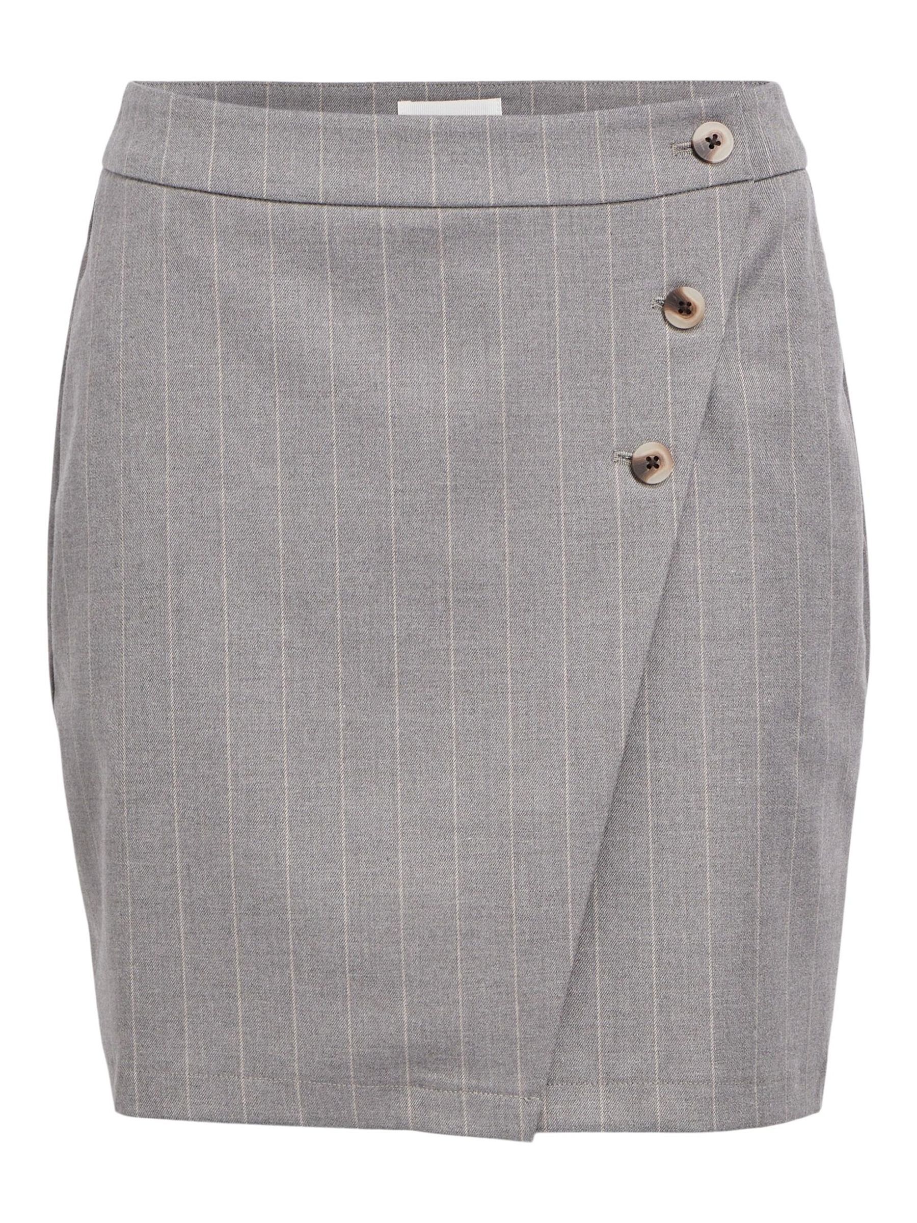Black and white striped wrap deals skirt