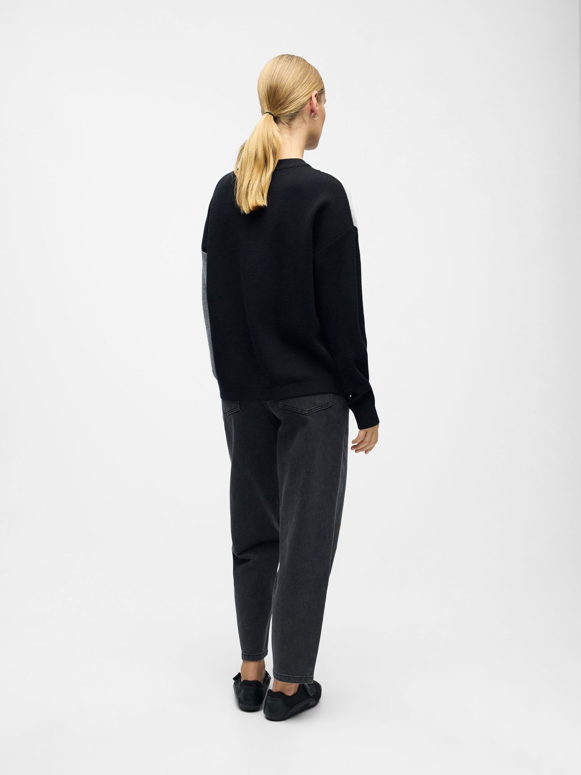 Carousel image - KNITTED PULLOVER, Black | 3