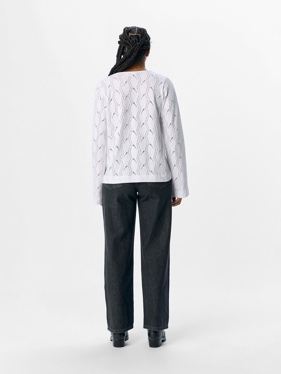 OBJECT TOP A MANICHE LUNGHE, White, highres - 23045698_White_004.jpg