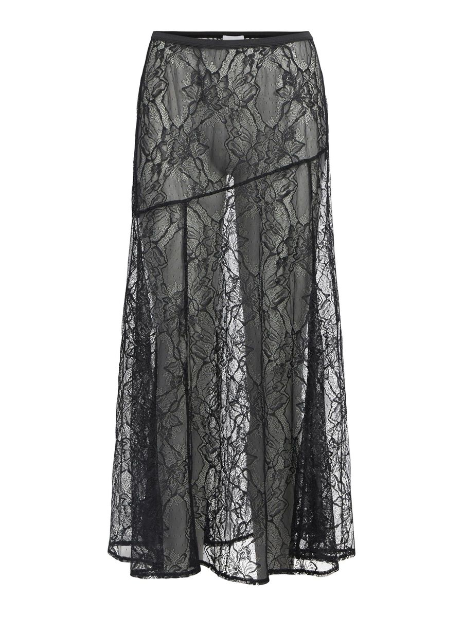 OBJECT LACE MAXI SKIRT, Black, highres - 23047188_Black_001.jpg