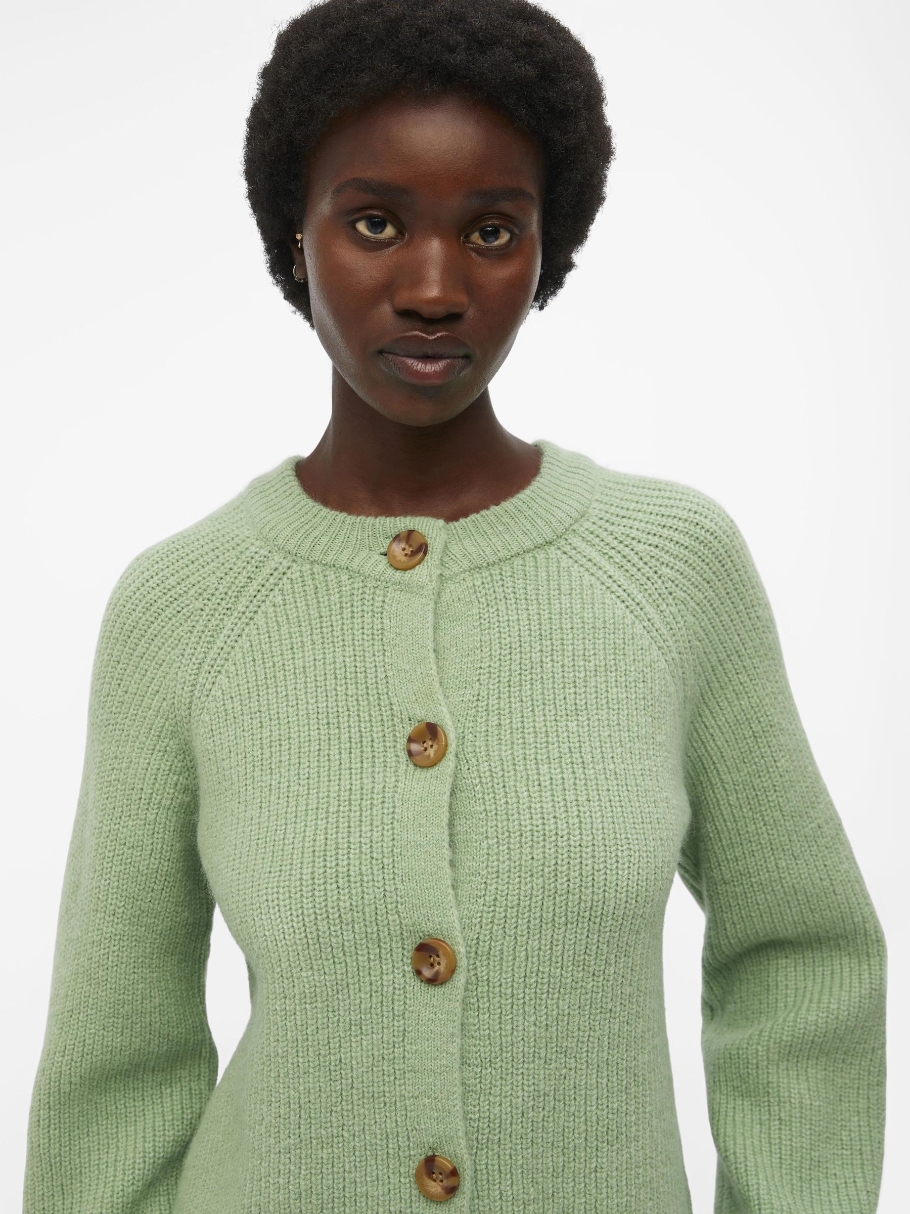 Green knit cardigan online