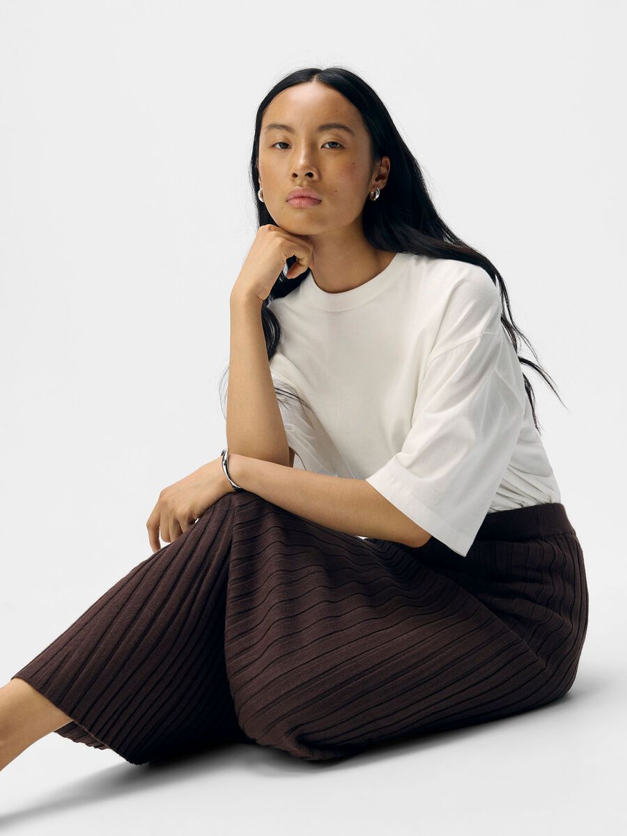 Carousel image - LONG KNITTED SKIRT, Seal Brown | 6