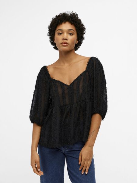 Object Collectors Item MANCHES BOUFFANTES TOP, Black, highres - 23043981_Black_003.jpg