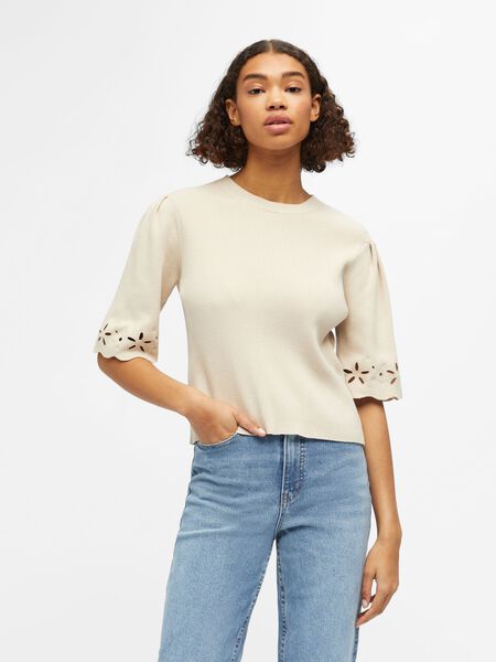Object Collectors Item AVEC BRODERIE PULLOVER, Sandshell, highres - 23041361_Sandshell_003.jpg
