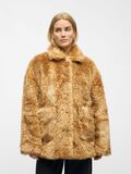 Product image thumbnail - FAUX FUR COAT, Cocoa Brown | 2