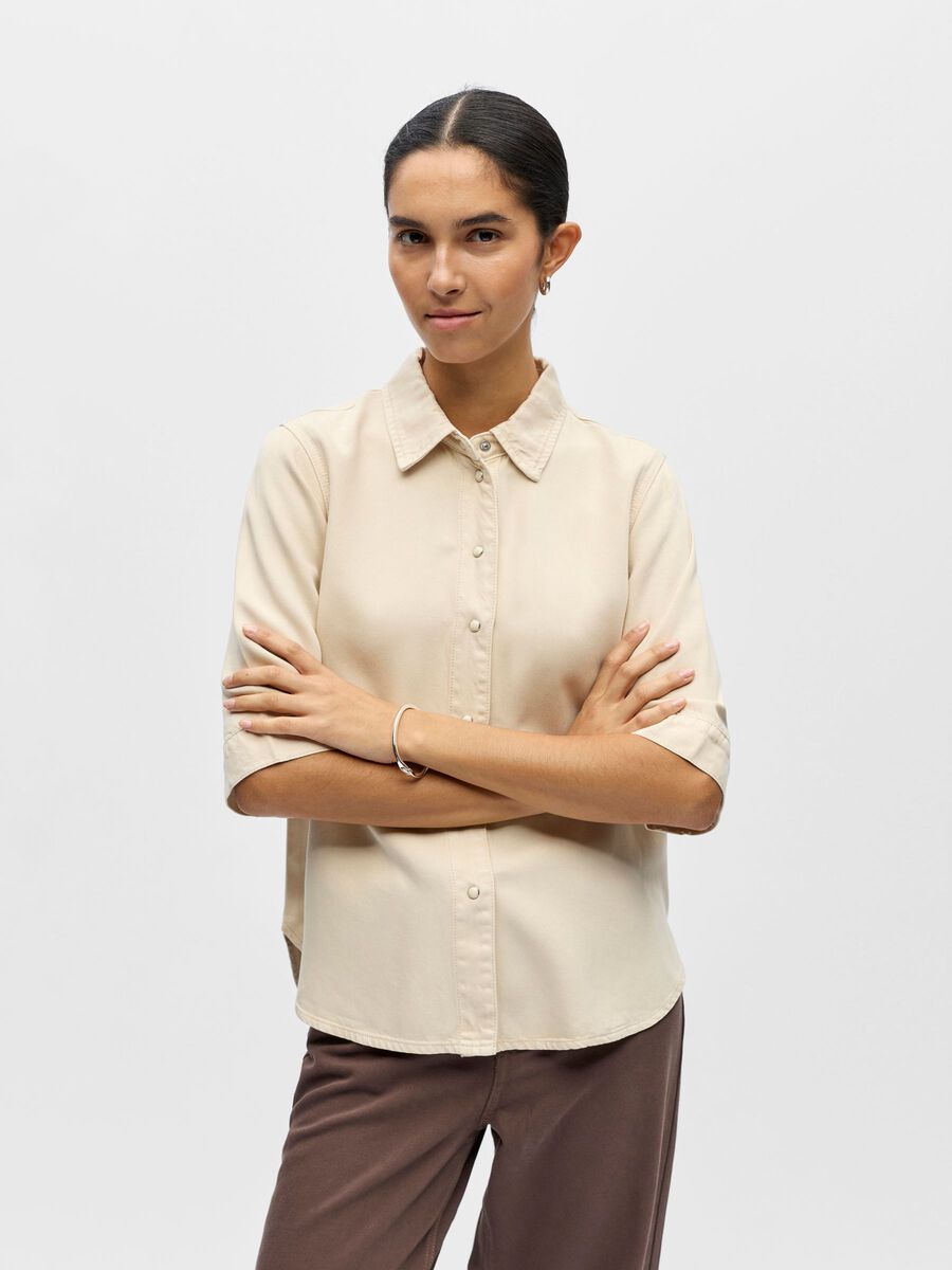 Product carousel image - KORTERMET DENIMSKJORTE, Birch | 1