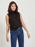 Product image thumbnail - KNITTED ROLL NECK WAISTCOAT, Black | 3