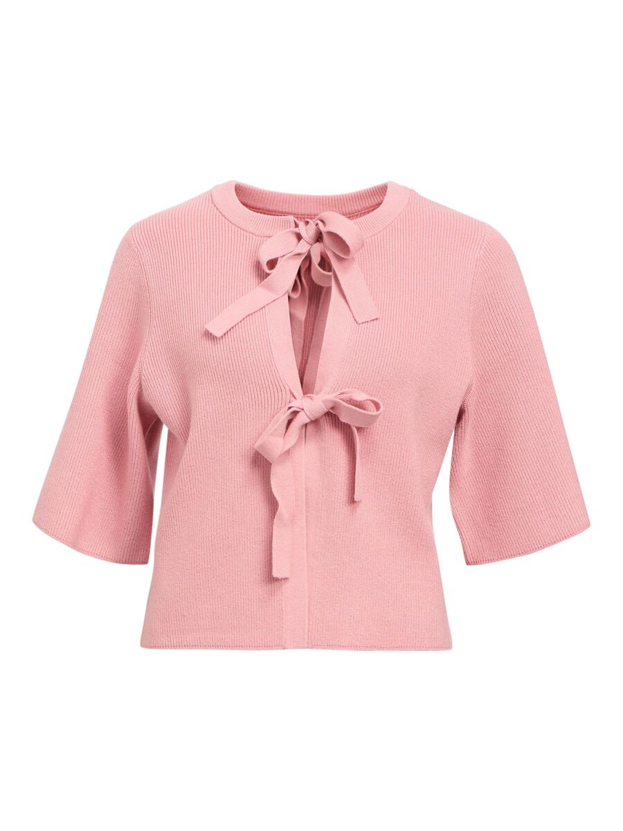 OBJECT SHORT-SLEEVED KNITTED CARDIGAN, Rose Elegance, highres - 23044018_RoseElegance_1177432_001.jpg