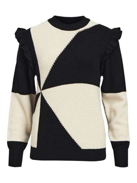 Object Collectors Item RUFFLED KNITTED PULLOVER, Sandshell, highres - 23039233_Sandshell_1084987_001.jpg