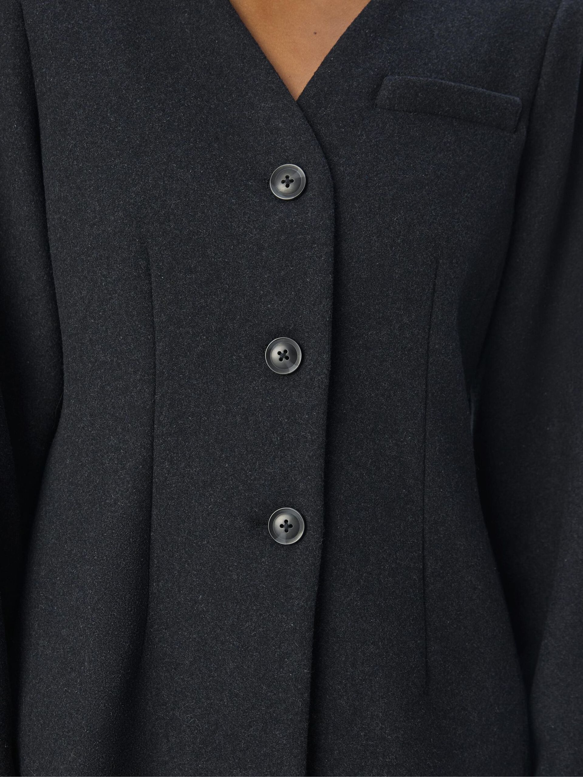 Carousel image - V-HALS BLAZER, Dark Grey Melange | 5