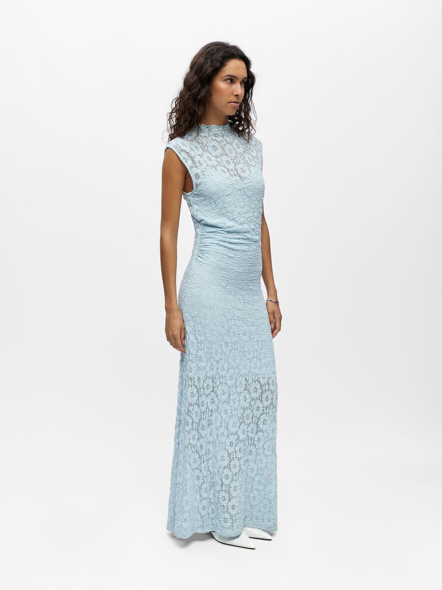 Carousel image - FITTED LACE MAXI DRESS, Winter Sky | 4