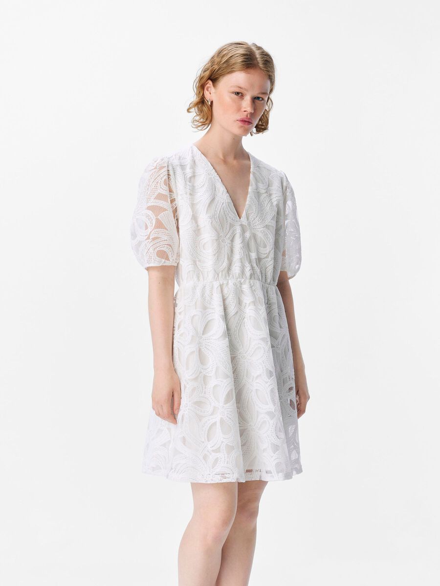 OBJECT V-NECK MINI DRESS, Cloud Dancer, highres - 23048568_CloudDancer_003.jpg