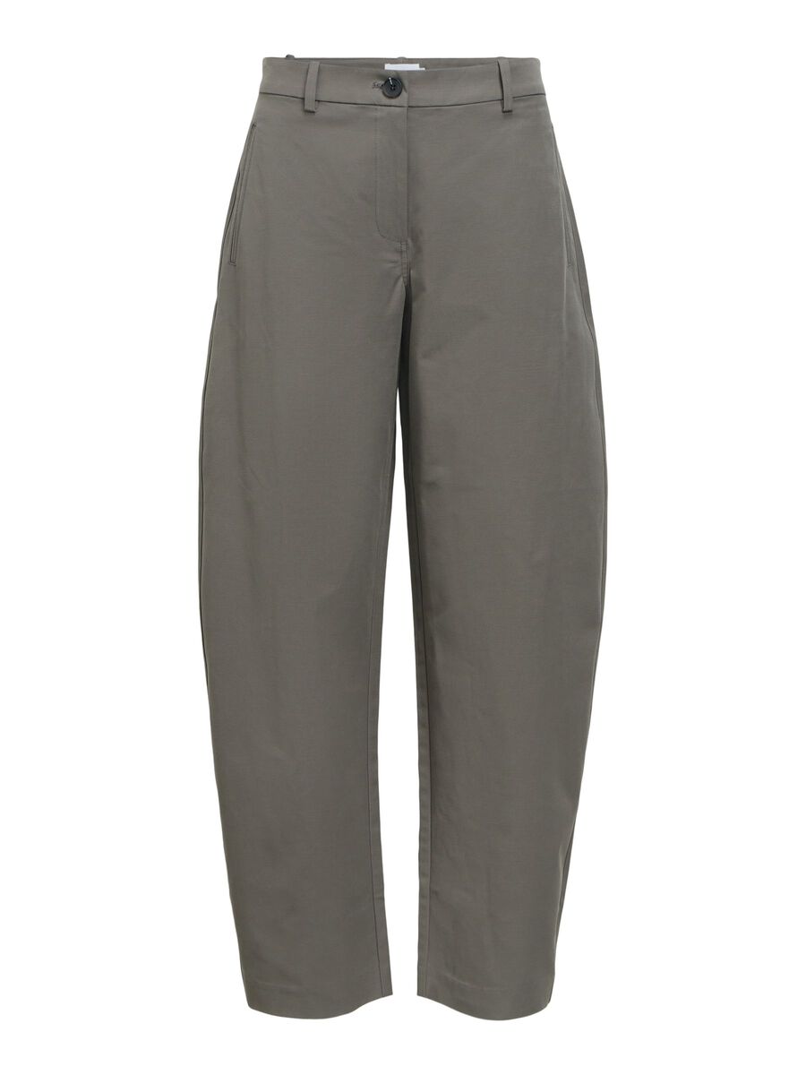 Product carousel image - BARREL LEG TROUSERS, Gunmetal | 2