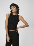 Object Collectors Item ROUND NECK SLEEVELESS TOP, Black, highres - 23034452_Black_003.jpg