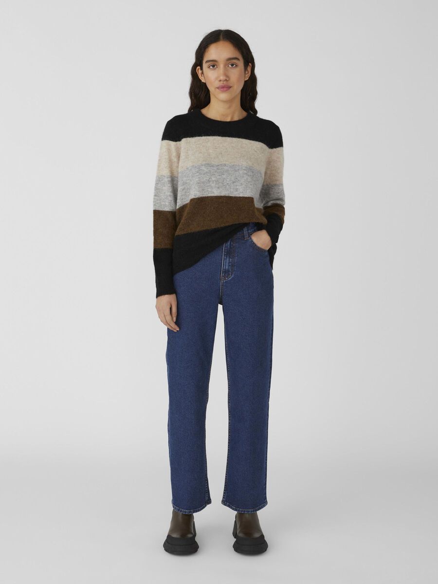Carousel image - ROUND NECK KNITTED PULLOVER, Silver Gray | 4