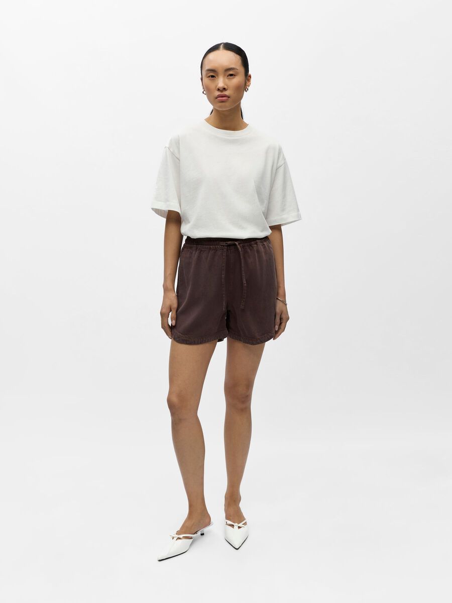 Carousel image - RELAXED DENIM SHORTS, Seal Brown | 4