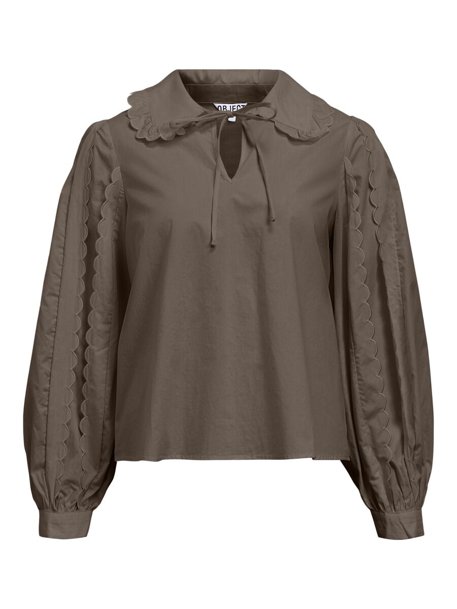 Carousel image - PETER PAN COLLAR BLOUSE, Morel | 1