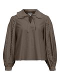 Product image thumbnail - PETER PAN COLLAR BLOUSE, Morel | 1