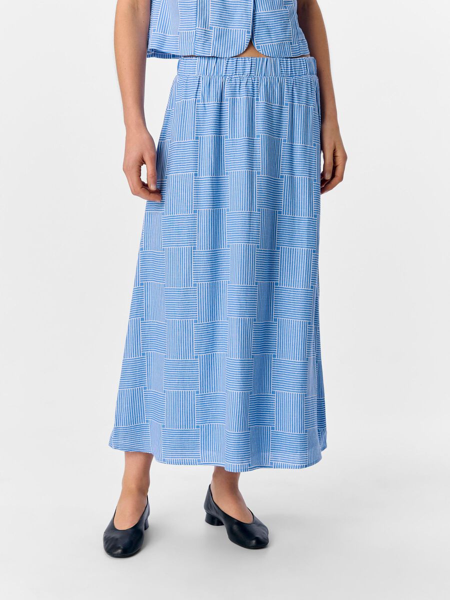 OBJECT A-LINE MIDI SKIRT, White, highres - 23046342_White_1183023_003.jpg