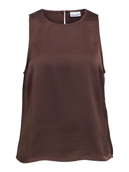 OBJECT SATIN - COL MONTANT TOP, Seal Brown, highres - 23049414_SealBrown_001.jpg