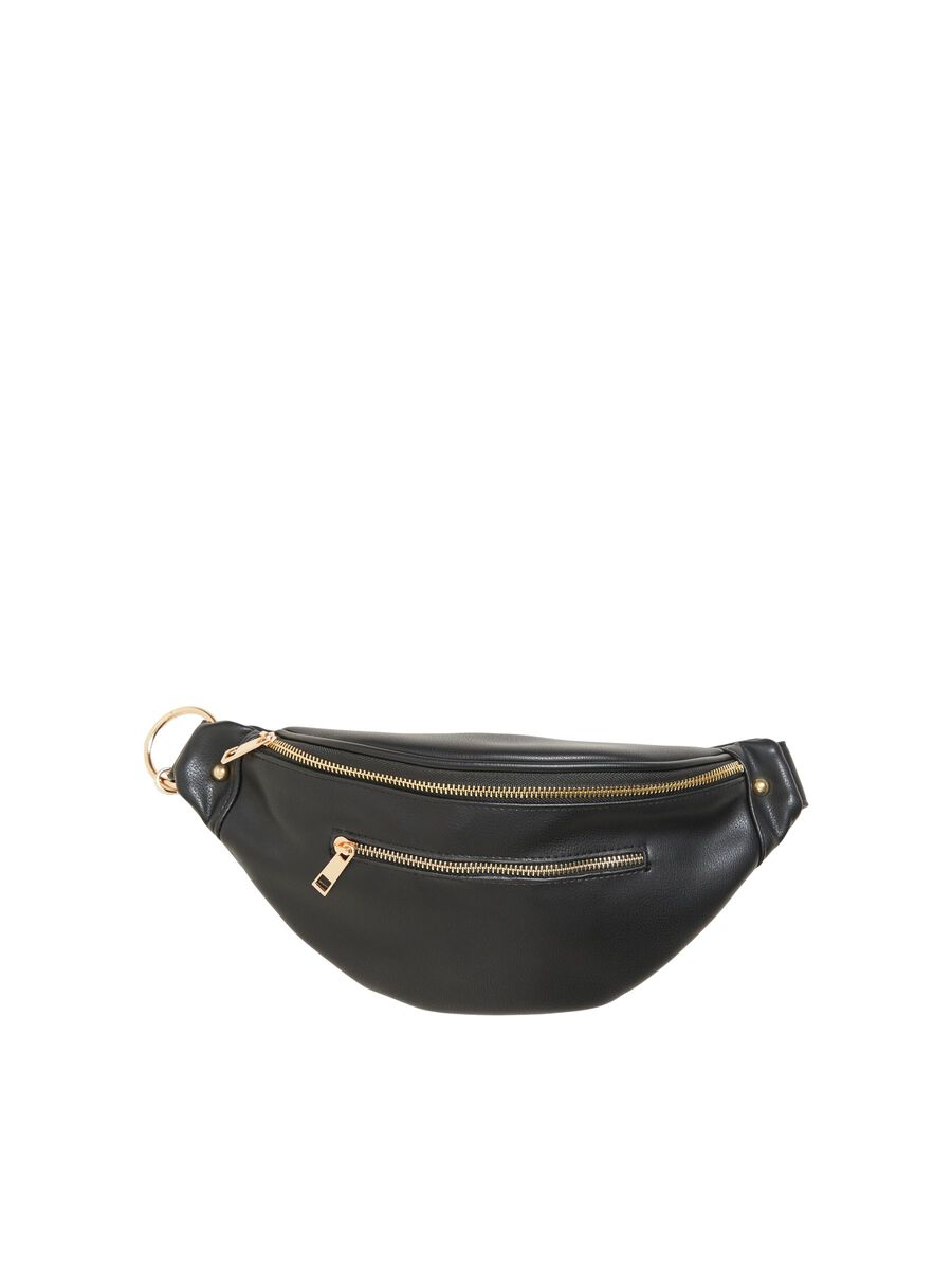 Carousel image - FAUX LEATHER BELT BAG, Black | 1
