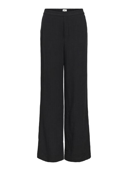 OBJECT LINEN WIDE-LEG TROUSERS, Black, highres - 23040671_Black_001.jpg