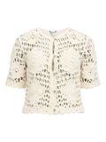 Product image thumbnail - CROCHET KNIT CARDIGAN, Birch | 1