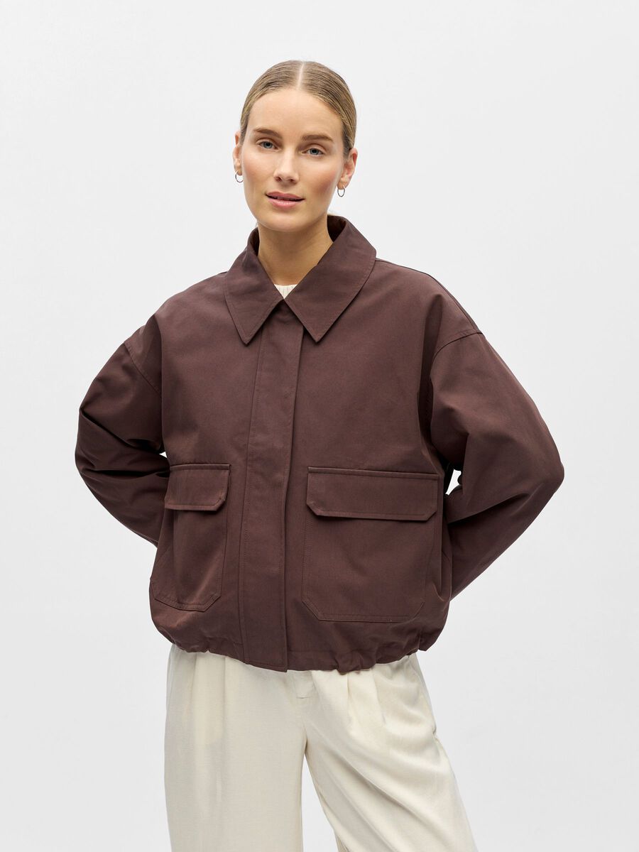 Product carousel image - SHORT JACKET, Seal Brown | 1