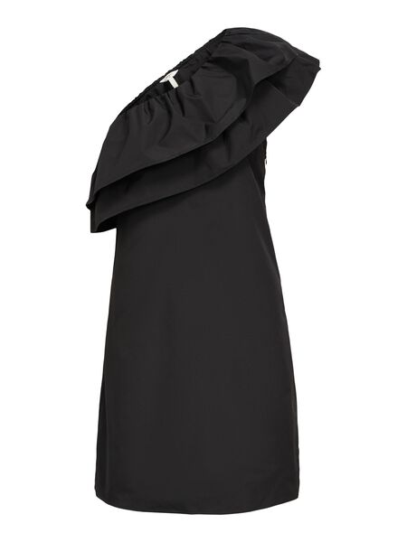OBJECT ONESHOULDER KORT KJOLE, Black, highres - 23047937_Black_001.jpg