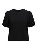 OBJECT BALLOON SLEEVED TOP, Black, highres - 23034454_Black_001.jpg