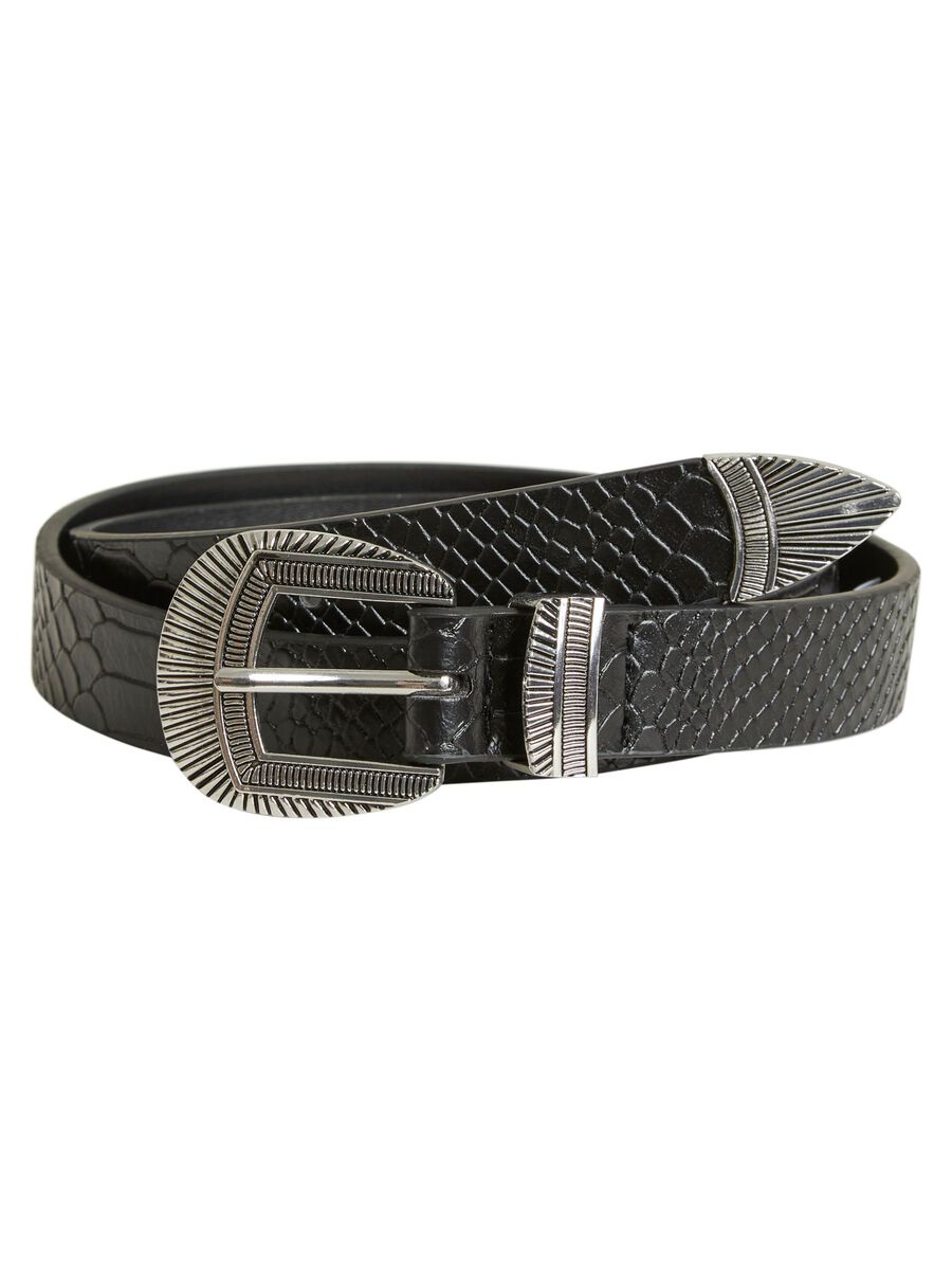 OBJECT IMITERET LÆDER BÆLTE, Black, highres - 23027870_Black_001.jpg