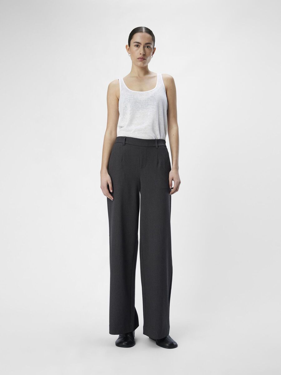 OBJECT OBJLISA TROUSERS, Medium Grey Melange, highres - 23037921_MediumGreyMelange_005.jpg