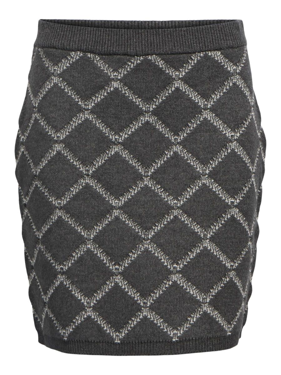 Product carousel image - STRIKKET MININEDERDEL, Dark Grey Melange | 2
