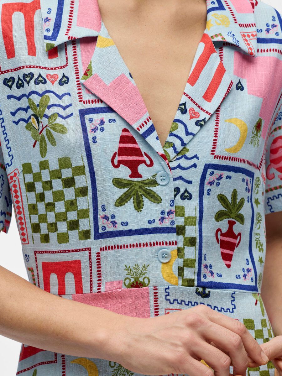 Carousel image - SHORT SLEEVE SHIRT DRESS, Winter Sky | 5