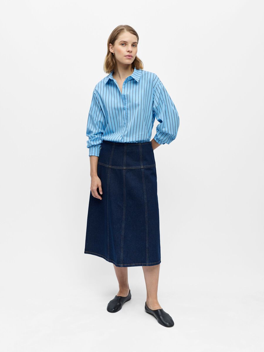 Carousel image - DENIM MIDIROCK, Dark Blue Denim | 4