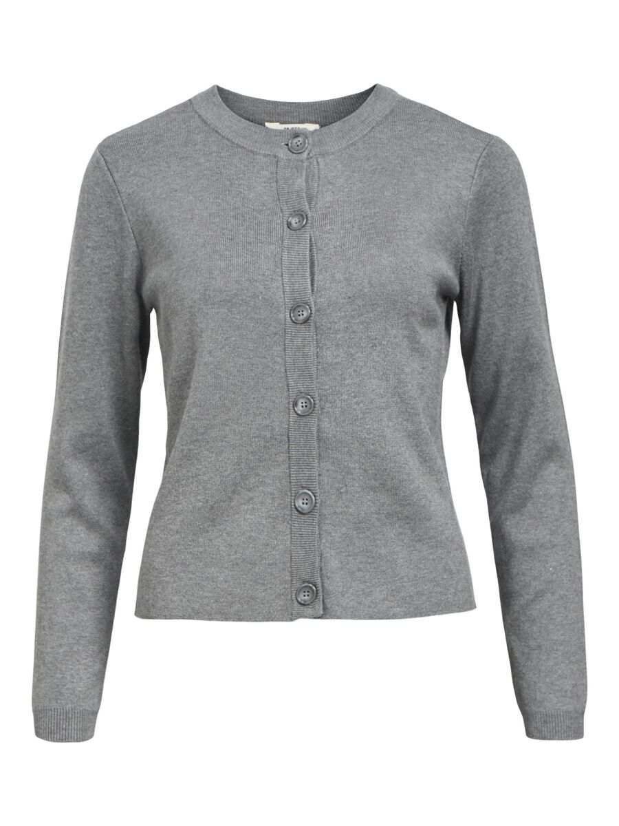 OBJECT OBJESTER  KNITTED CARDIGAN, Medium Grey Melange, highres - 23044627_MediumGreyMelange_001.jpg