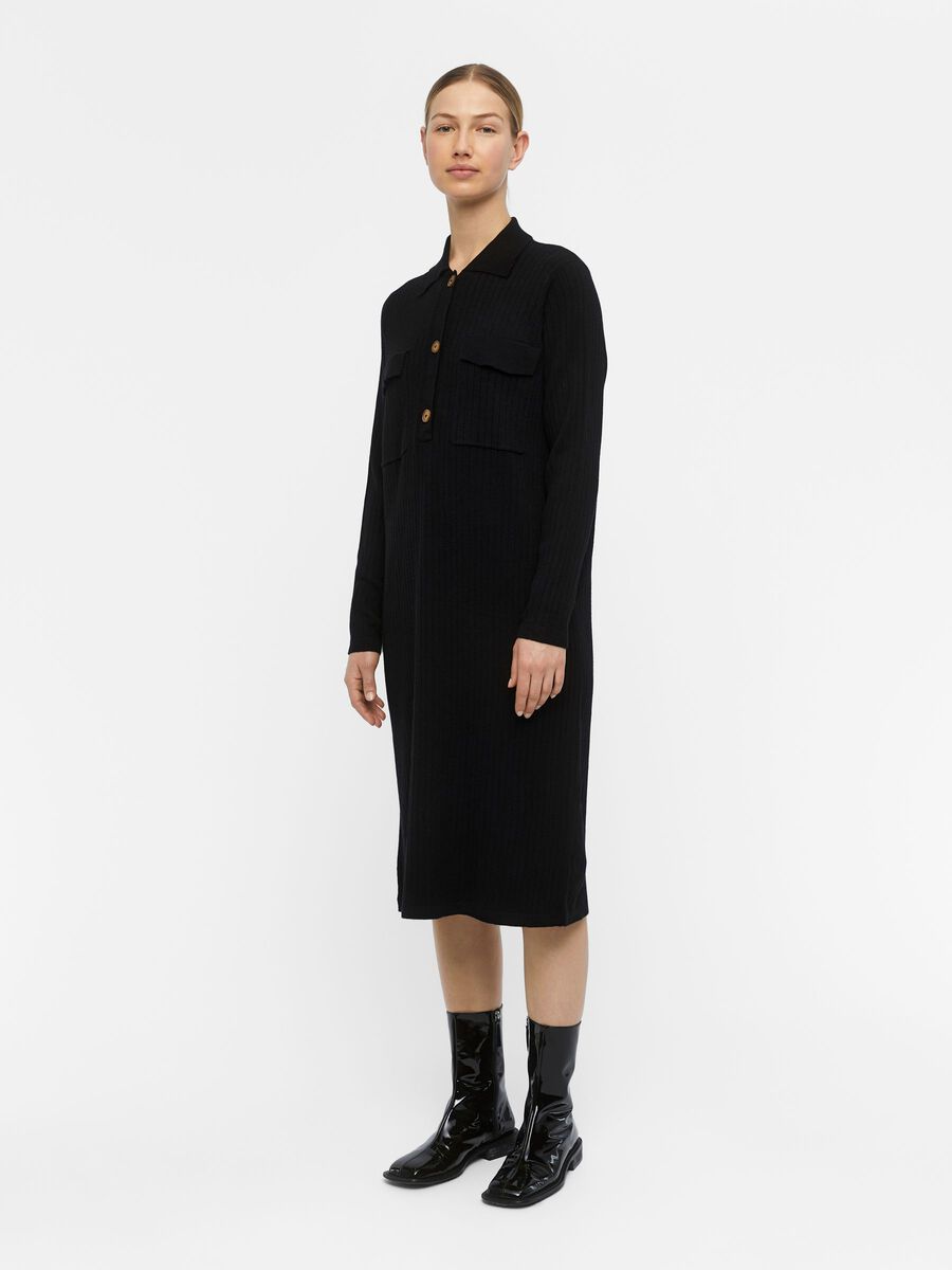 Object Collectors Item RIBBET STRIKKET KJOLE, Black, highres - 23039240_Black_003.jpg