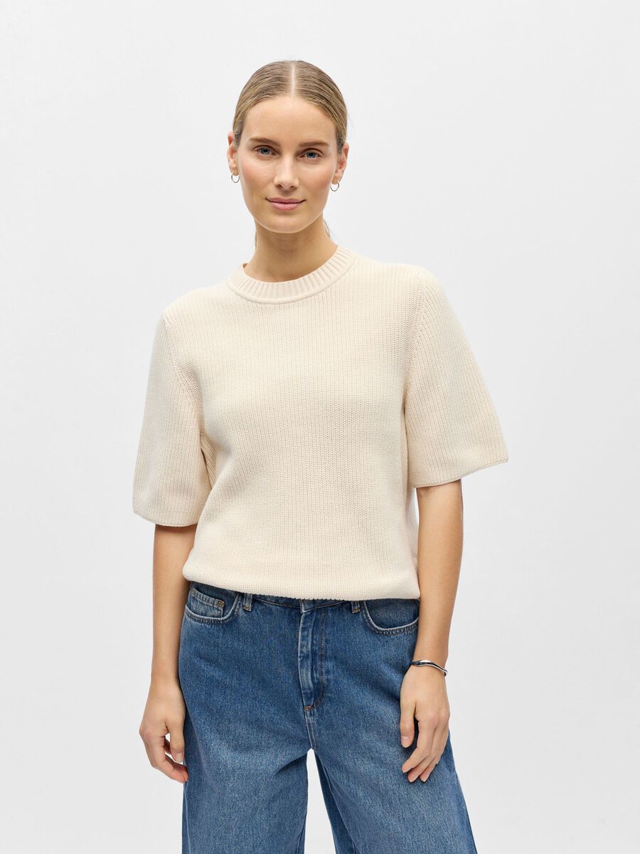 Product carousel image - KNITTED PULLOVER, White Sand | 1