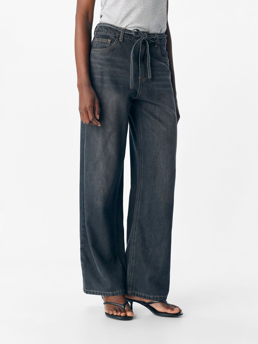Product carousel image - KNYTING I MIDJEN JEANS MED VIDE BEN, Medium Grey Denim | 1