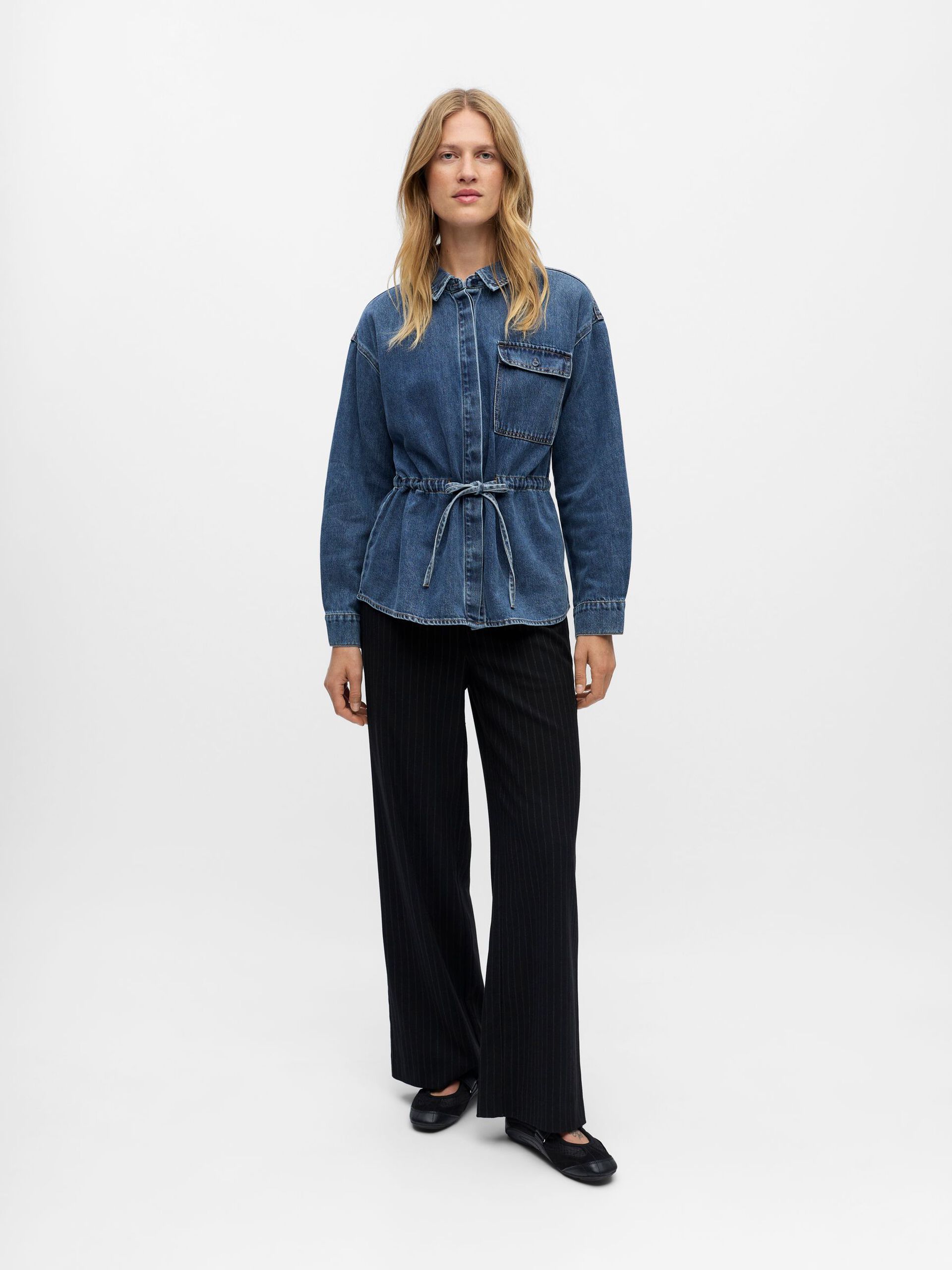 Carousel image - COTON BIOLOGIQUE VESTE, Medium Blue Denim | 4