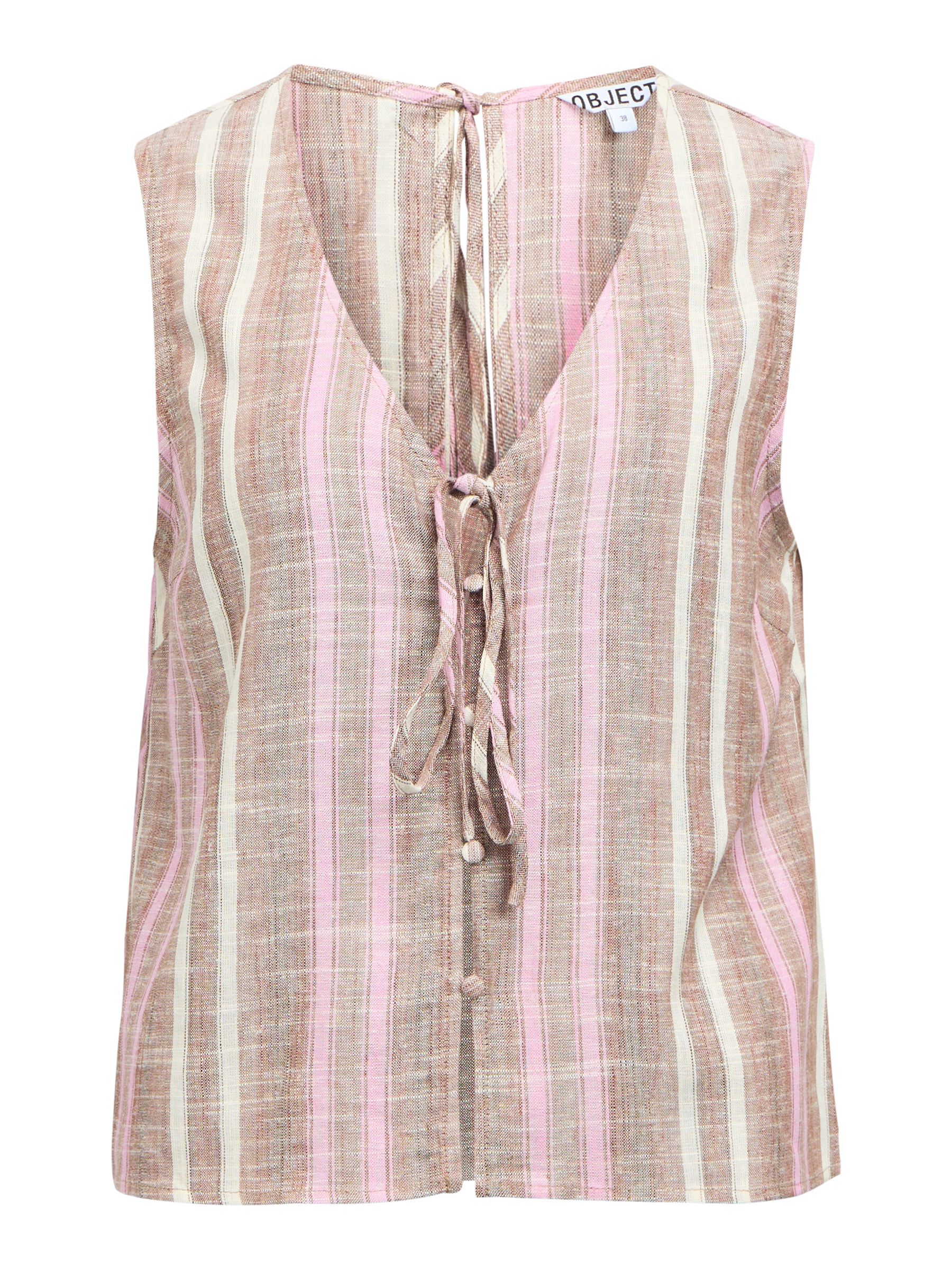 V-NECK TIE TOP | Brown | .OBJECT CI France