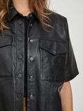 OBJECT LÆDER KORTÆRMET SKJORTE, Black, highres - 23033524_Black_006.jpg