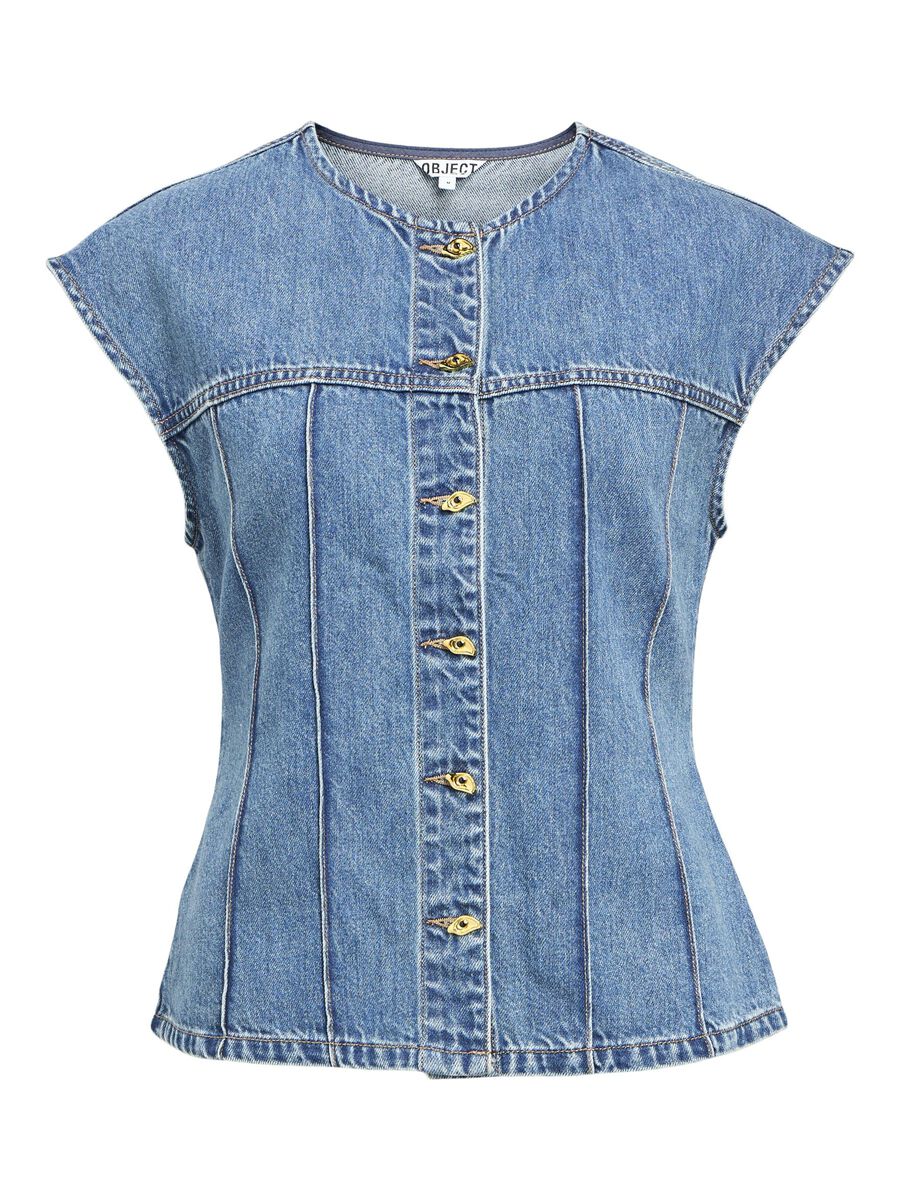 OBJECT FITTED JEANSWESTE, Medium Blue Denim, highres - 23047246_MediumBlueDenim_001.jpg