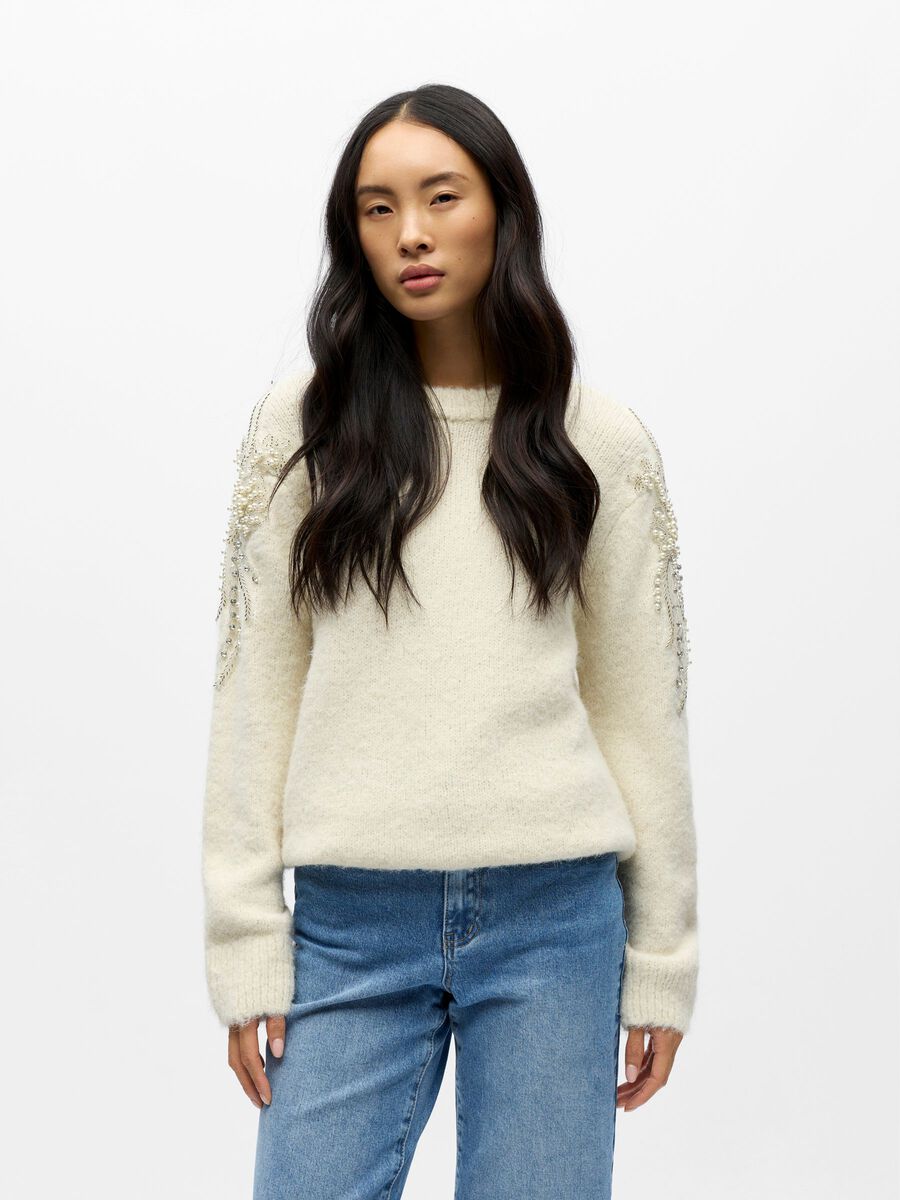 Product carousel image - STRICK JUMPER, White Sand | 1