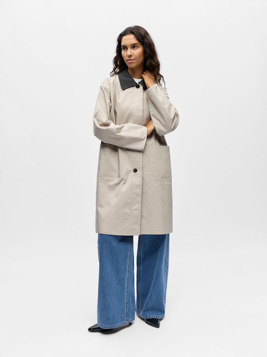Product carousel image - LONG TRENCHCOAT, Birch | 1